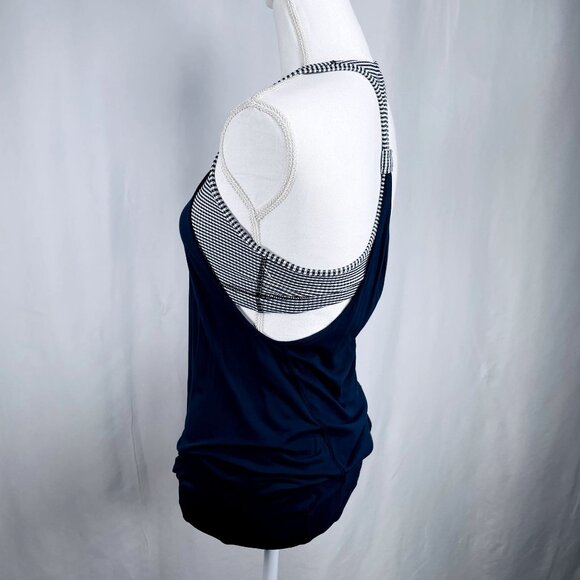 LULULEMON Practice Freely Inkwell Navy Blue Workout Tank Built in Bra 4 - Picture 4 of 15
